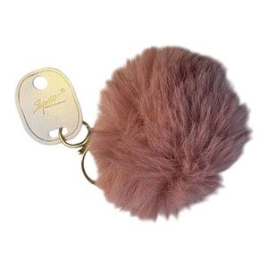 3/$25 Superstar Pink Fur Kitty Pom Pom Keychain Purse Bag Charm